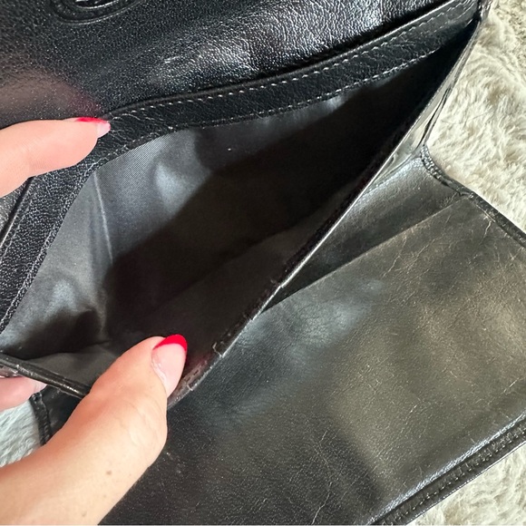 Brahmin Two-Tone Leather Tri-Fold Wallet Croc - Picture 7 of 16